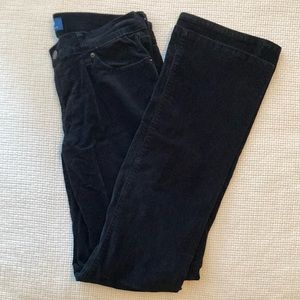 Mid Rise Curvy Profile Old Navy Flare Black Corduroy Pants Size 8